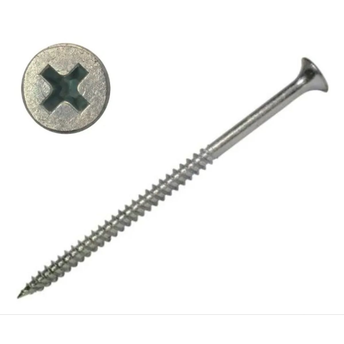 TUHAUS - Tornillo Volcanita CRS 8 x 3 1/2 Zincado Caja de 100u