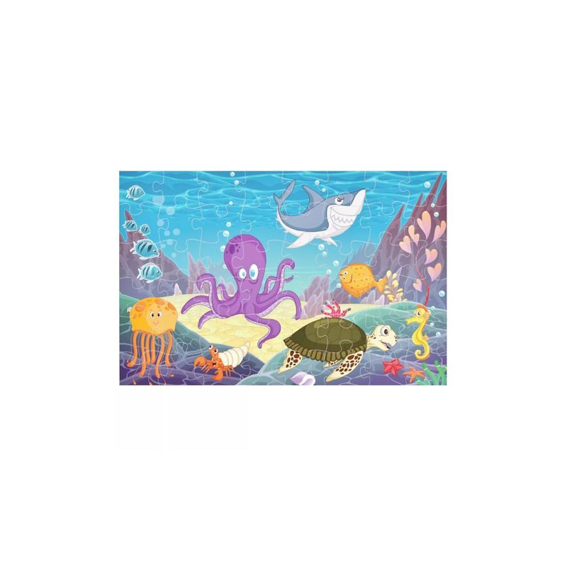 GENERICO - Puzzle Jumbo Infantil 48 Piezas Mundo Bajo El Mar