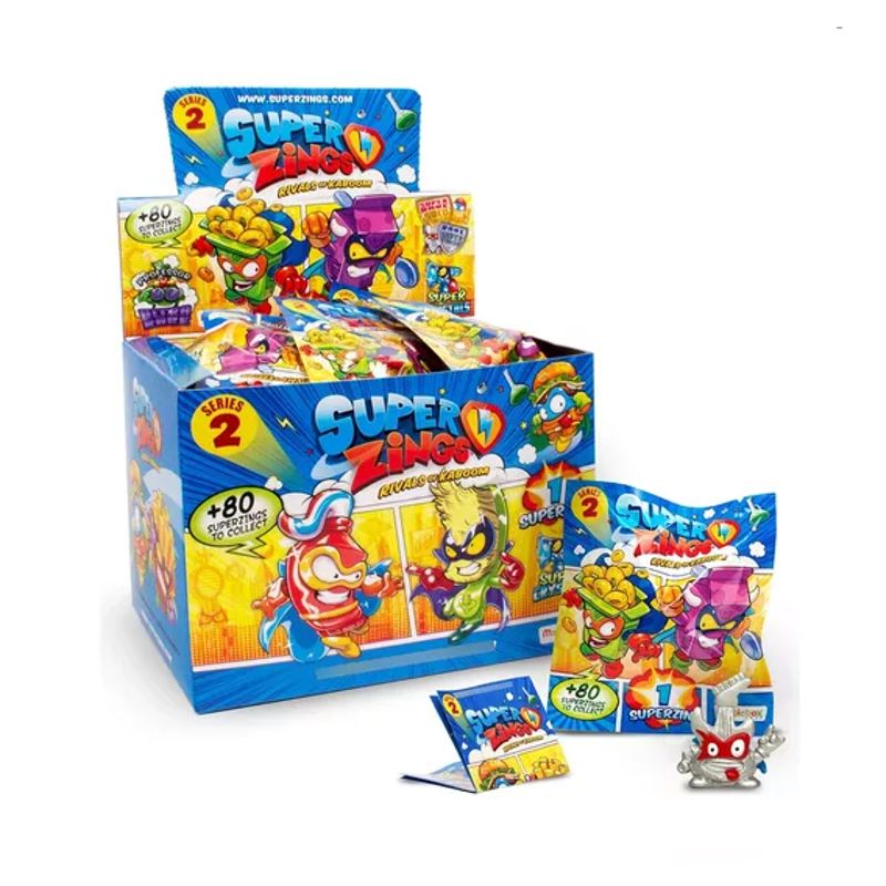 GENERICO - Super Zings pack caja 25 figuras coleccionables serie 2