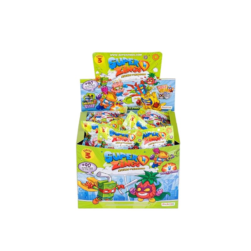 GENERICO - Superzings pack caja figuras coleccionables serie verde