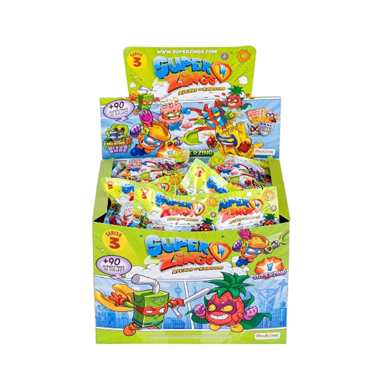 GENERICO - Superzings pack caja figuras coleccionables serie verde