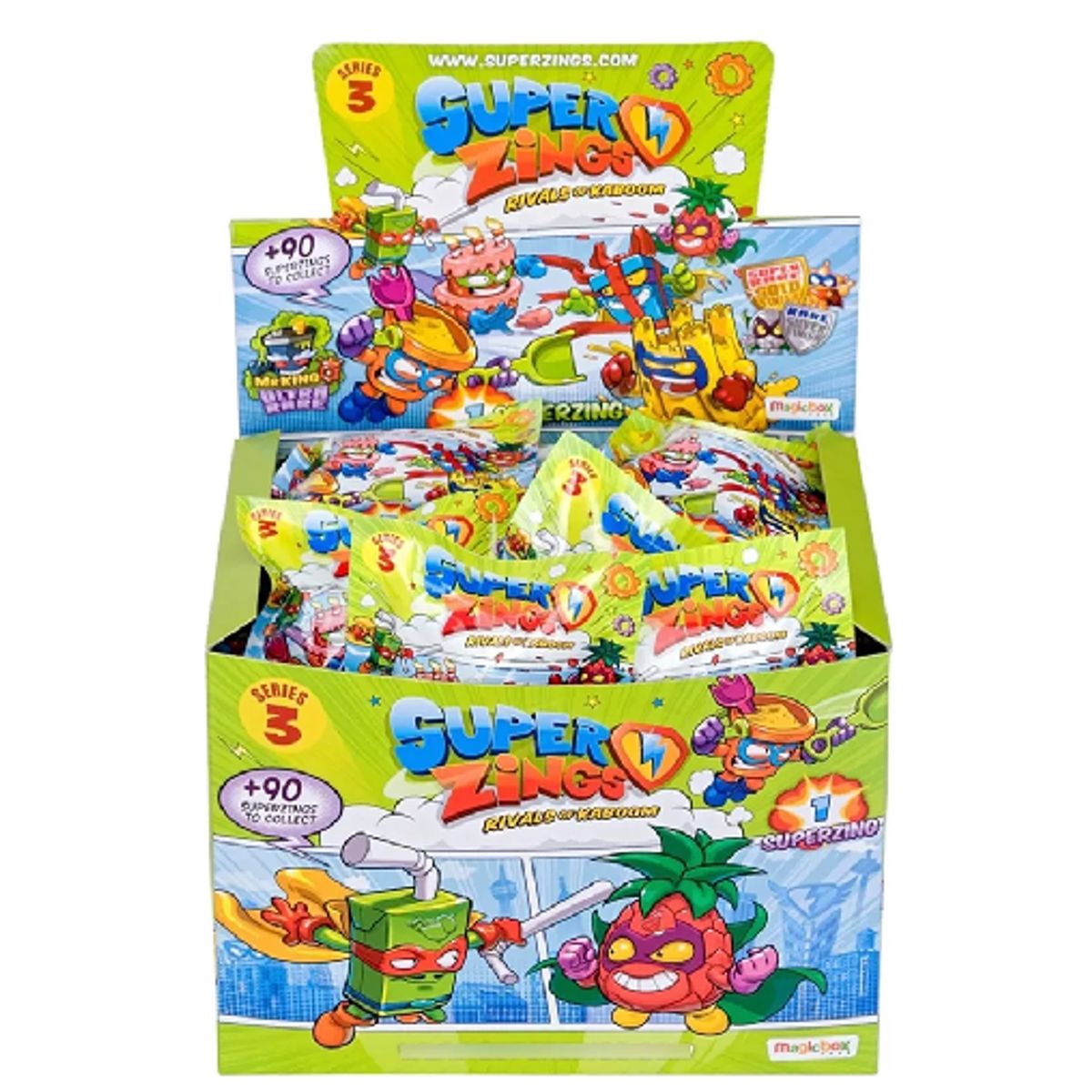 GENERICO - Superzings pack caja figuras coleccionables serie verde