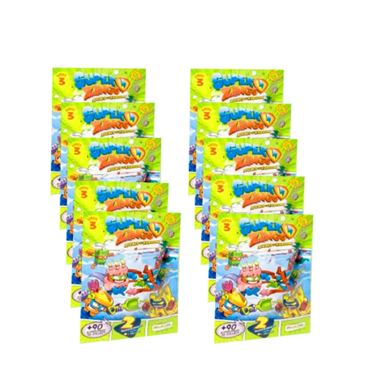 GENERICO - Superzings pack caja figuras coleccionables serie verde