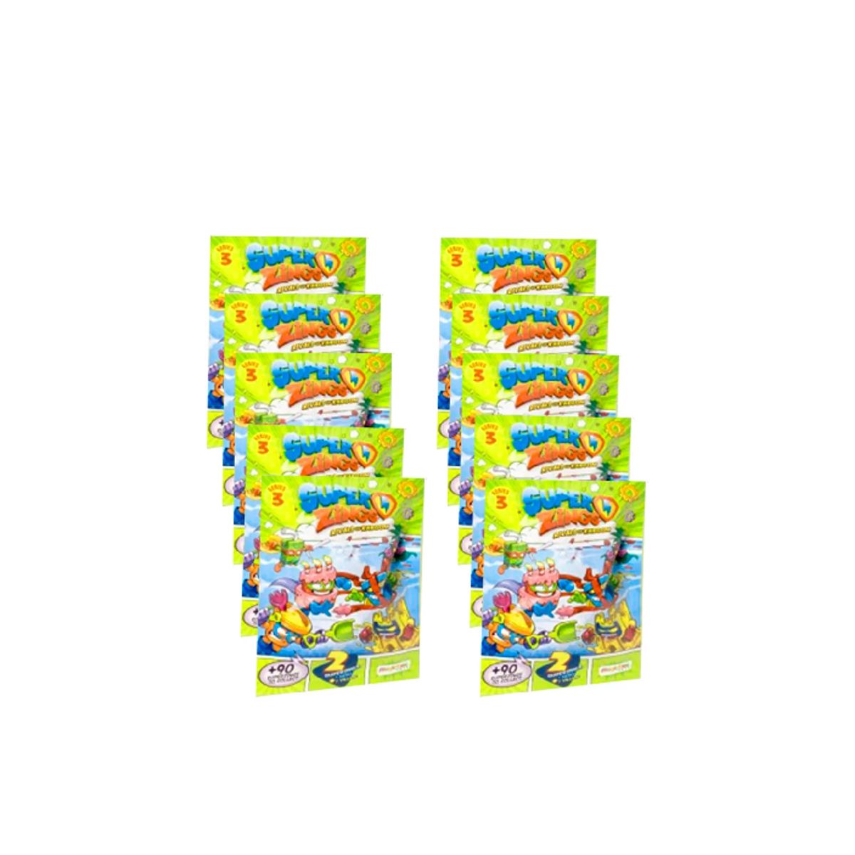 GENERICO - Superzings pack caja figuras coleccionables serie verde