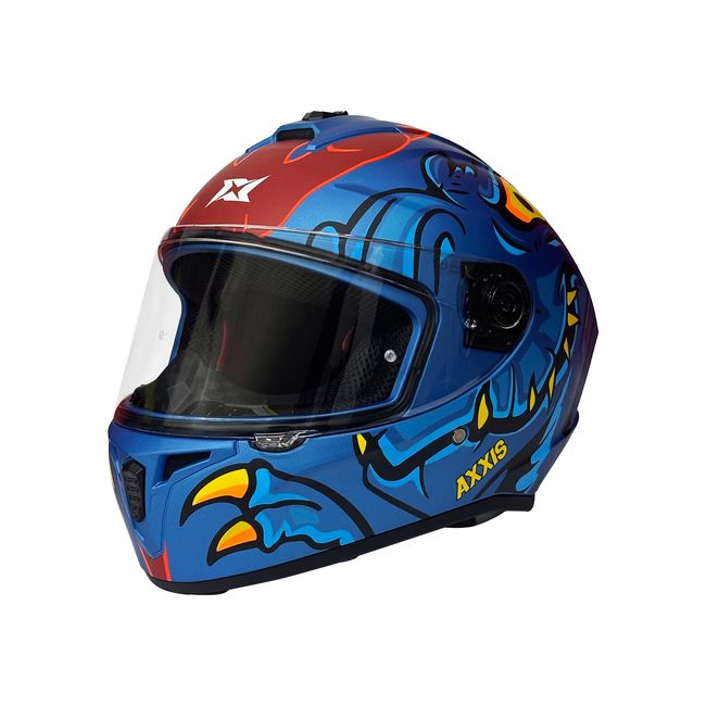 AXXIS - Casco Integral Axxis Draken Dinotoon Azul Mate