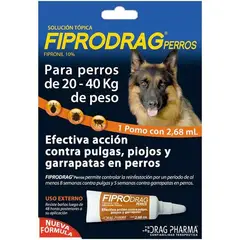 DRAG PHARMA - Fiprodrag Pipeta Antiparasitario Perro 20 a 40kg