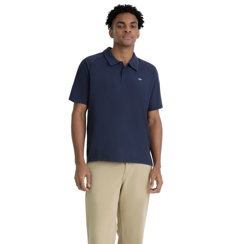 DOCKERS - Polera Hombre Polo Go Raglan Regular Fit Azul Dockers
