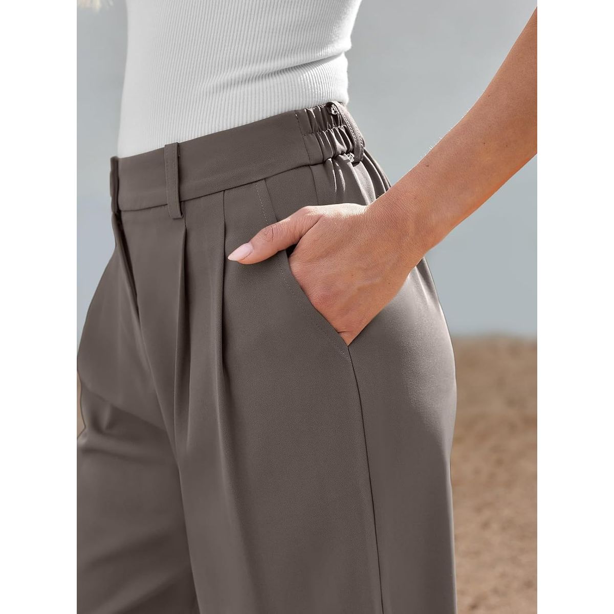 VELVET - Pantalon Verdiana Gris Mujer