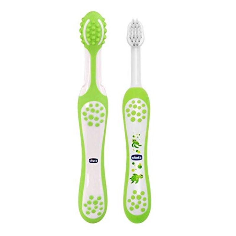 GENERICO - Cepillo de Dientes Suave Infantil Bebé Chicco 3 - 36 Meses Verde