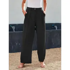VELVET - Pantalon Verdiana Negro Mujer