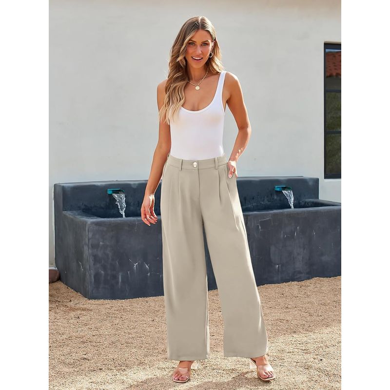VELVET - Pantalon Verdiana Beige Mujer