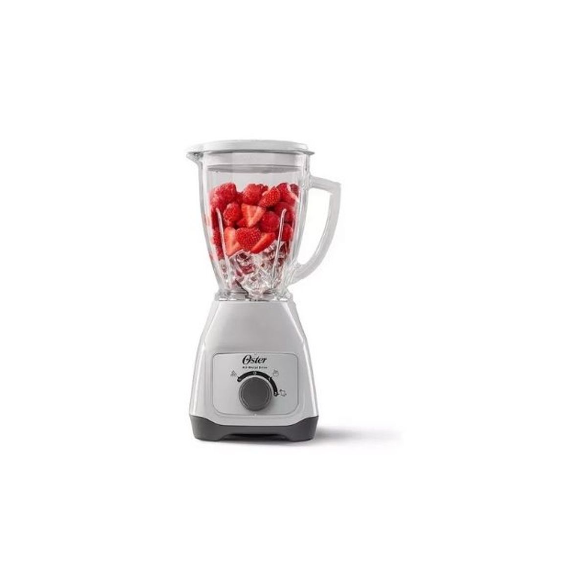 OSTER - Licuadora Oster® Con Vaso De Vidrio Y Control De Perilla Bls Color Blanco