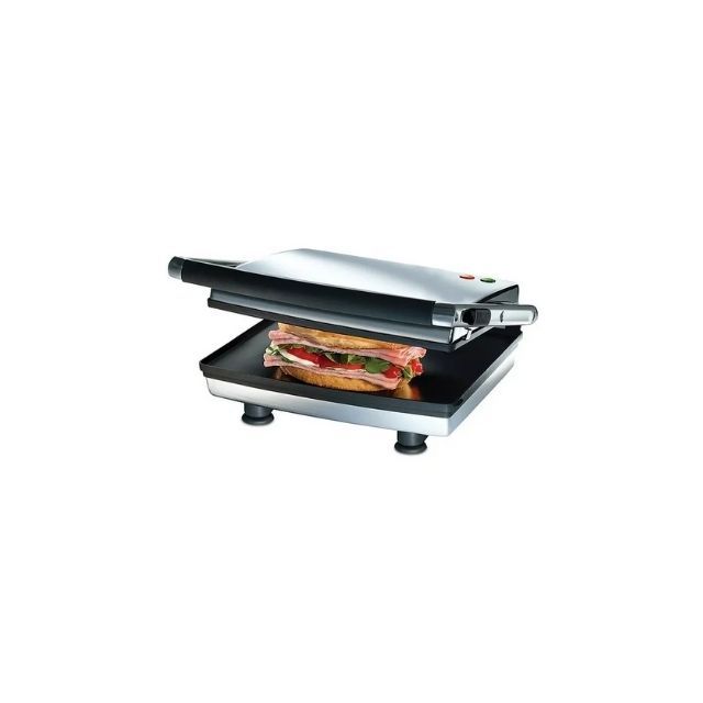 Plancha Panini Oster® De Superficie Plana Ckstsm3884 Color Gris