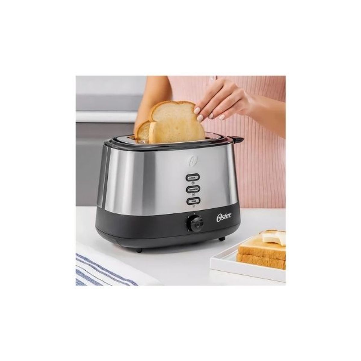 OSTER - Tostador Oster® 2 rebanadas en acero inoxidable TSSTTR500