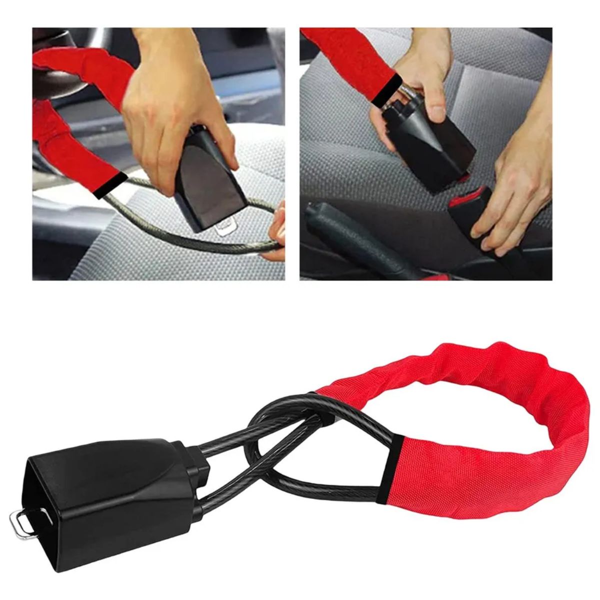 MOVI - Traba de Volante con Cinturón de Seguridad