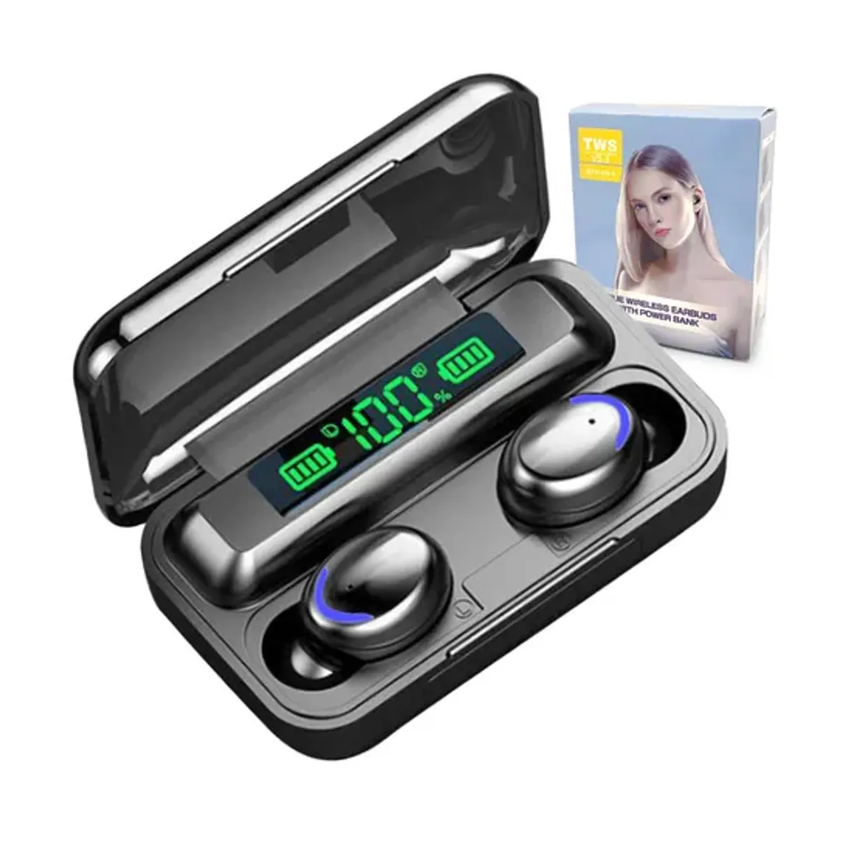 GENERICO - Audífonos in-ear inalámbricos F9-5 color negro