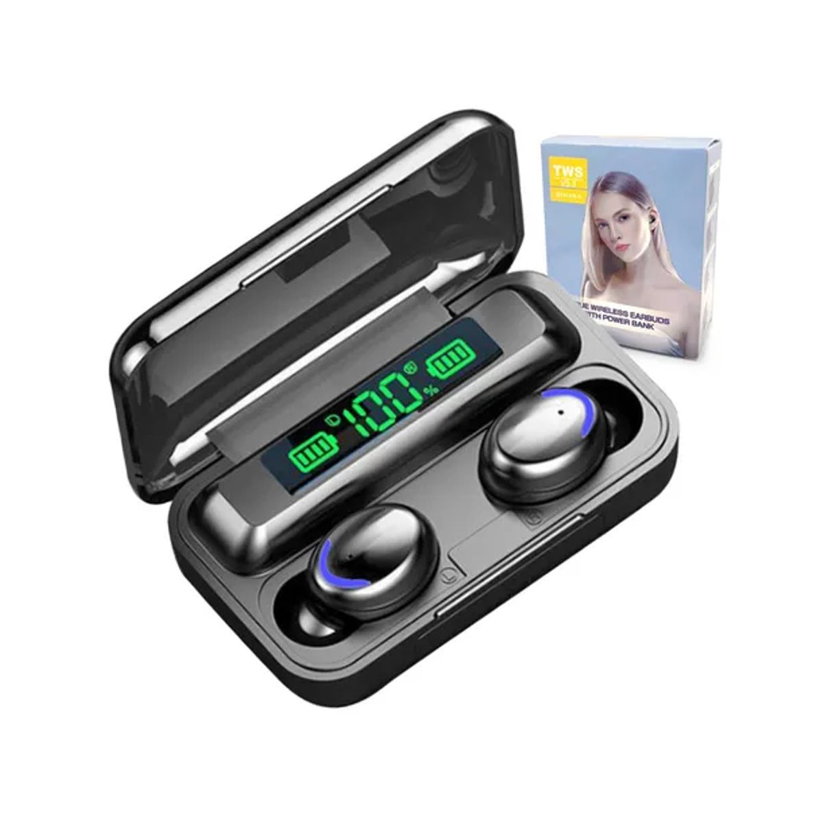 GENERICO - Audífonos in-ear inalámbricos F9-5 color negro