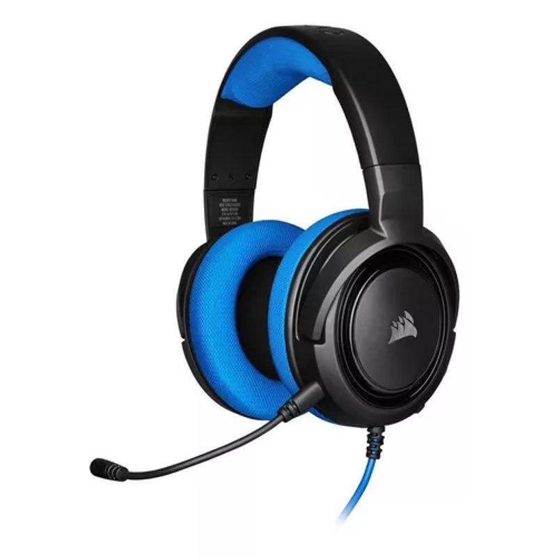 CORSAIR - Auriculares gamer Corsair HS35 stereo carbon azul