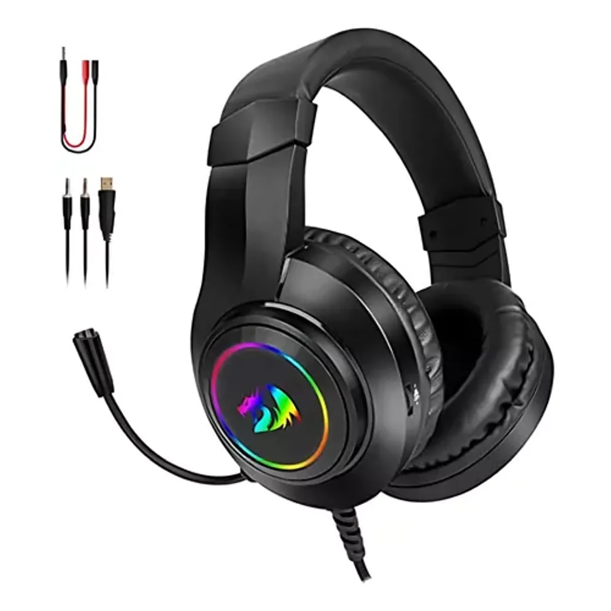 GENERICO - Audífono gamer Redragon Hylas H260 RGB negro