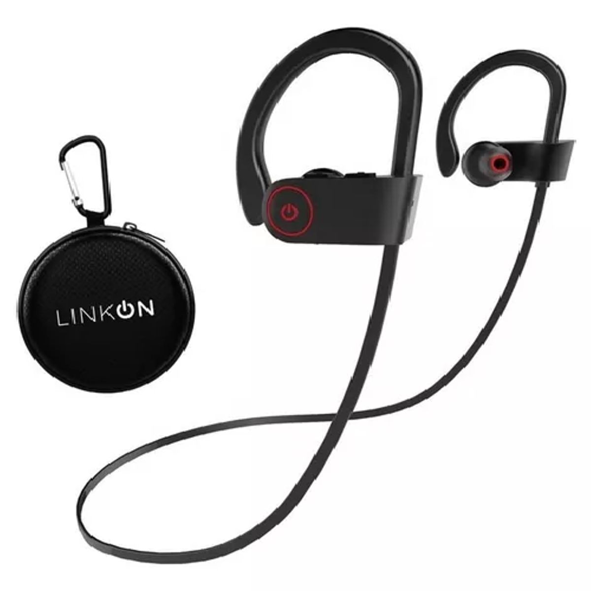 GENERICO - Audífonos deportivos inalámbricos Bluetooth con micrófono negro