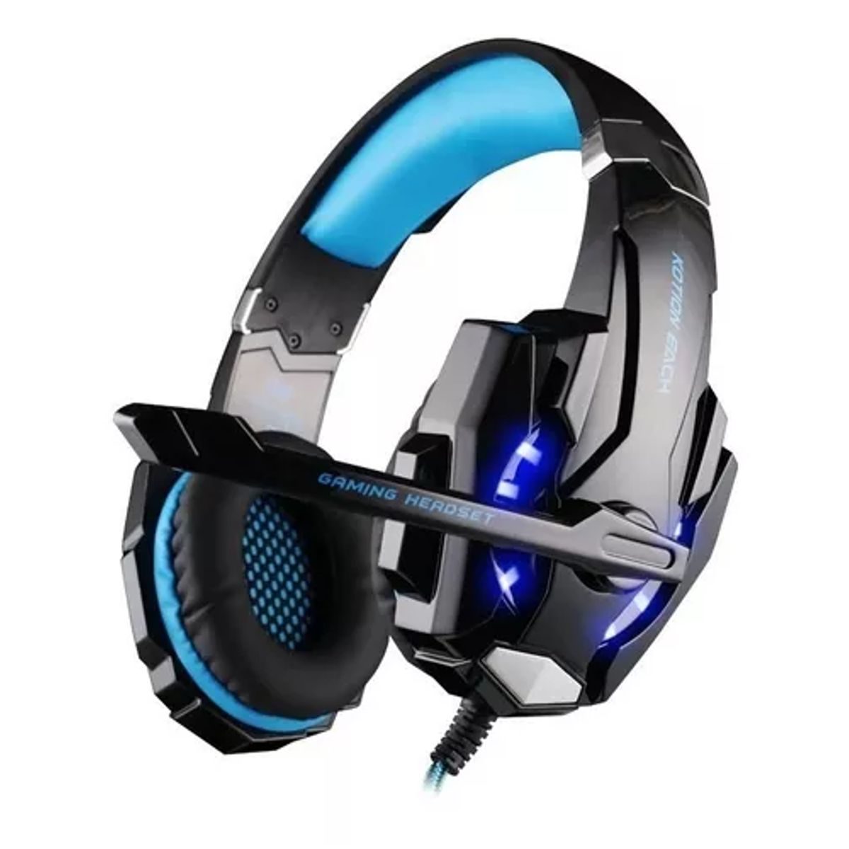 GENERICO - Auriculares gamer inalámbricos Kotion Each G9000 black y blue LED