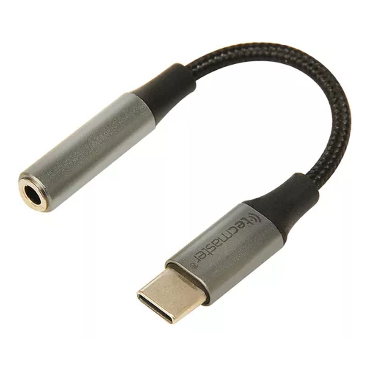 GENERICO - Adaptador de audífono tipo C a audio jack 35mm Tecmaster gris