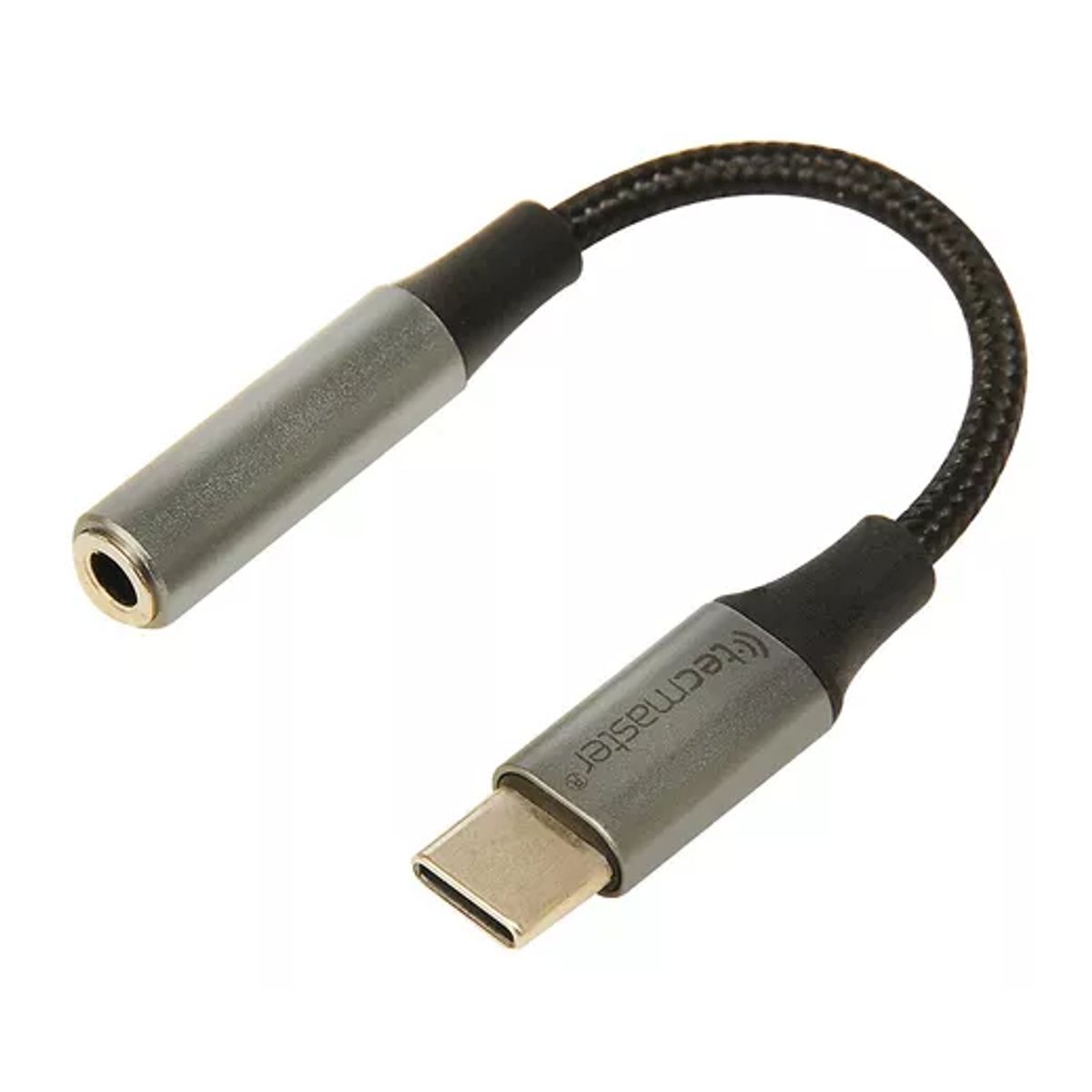 GENERICO - Adaptador de audífono tipo C a audio jack 35mm Tecmaster gris