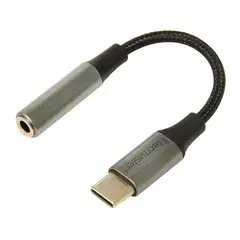GENERICO - Adaptador de audífono tipo C a audio jack 35mm Tecmaster gris