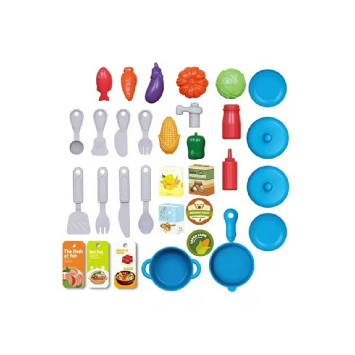 GENERICO - Set De Cocina Juguete Para Niños 46pcs Mesa Accesorios