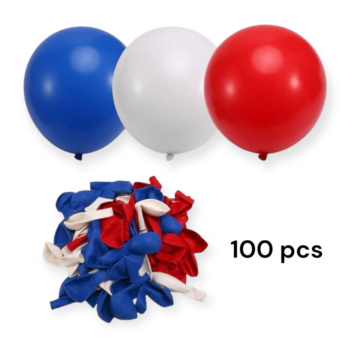 GENERICO - 100 Globos Latex Colores Chile Fiestas Patrias Decoracion