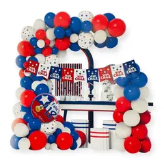 GENERICO - Set Globos Dieciochero Viva Chile Fiestas Patrias Kit 90 Pcs