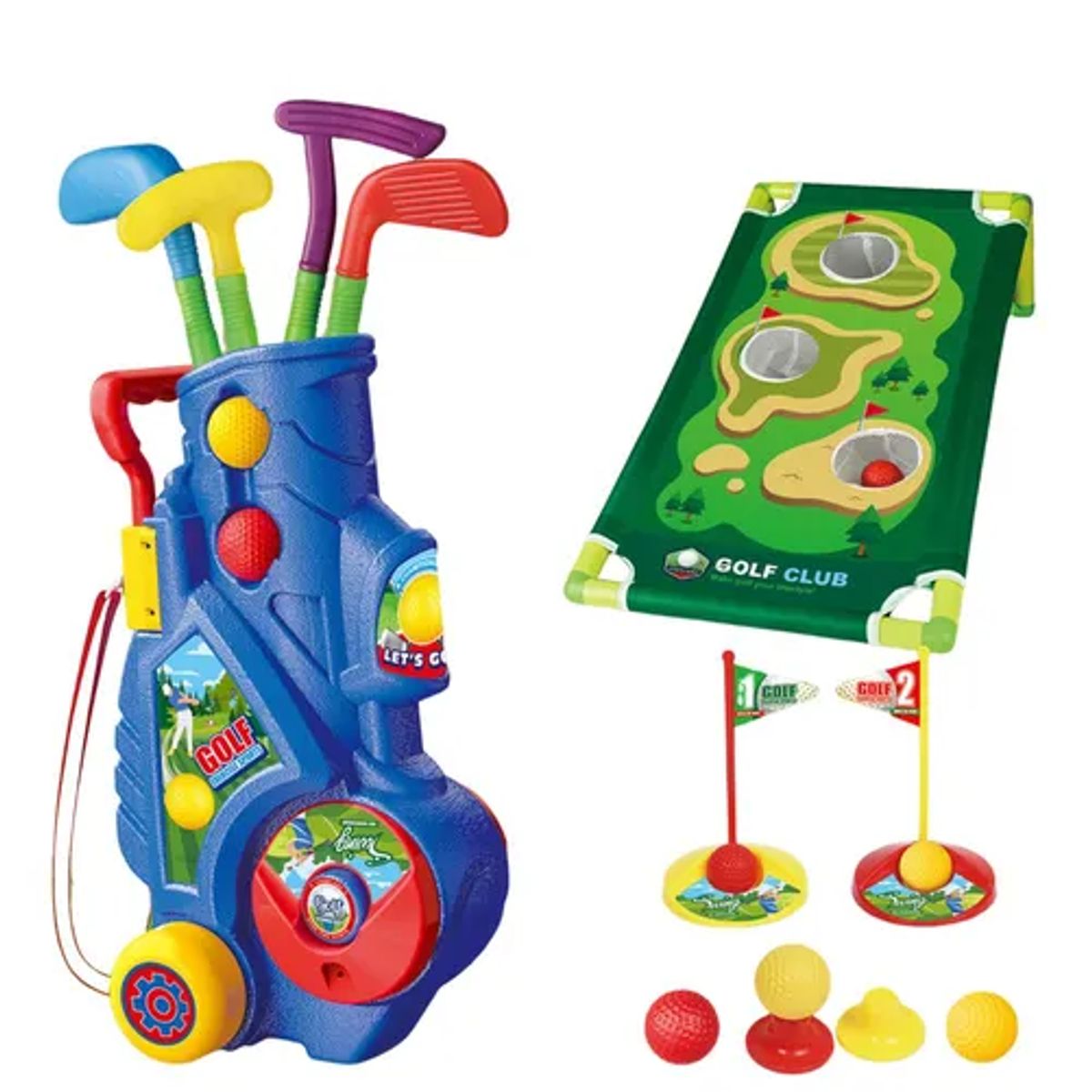 GENERICO - Juego De Minigolf 17 Piezas para Niños