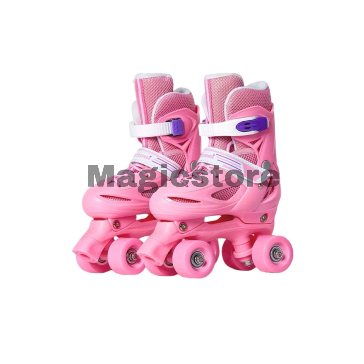 GENERICO - Patines 4 Ruedas Roller Rosado infantil XS 25 al 29