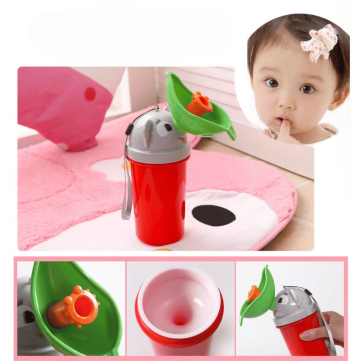 HOMESTAR - Mini Orinal Portátil para Niñas - Diseño Elefante