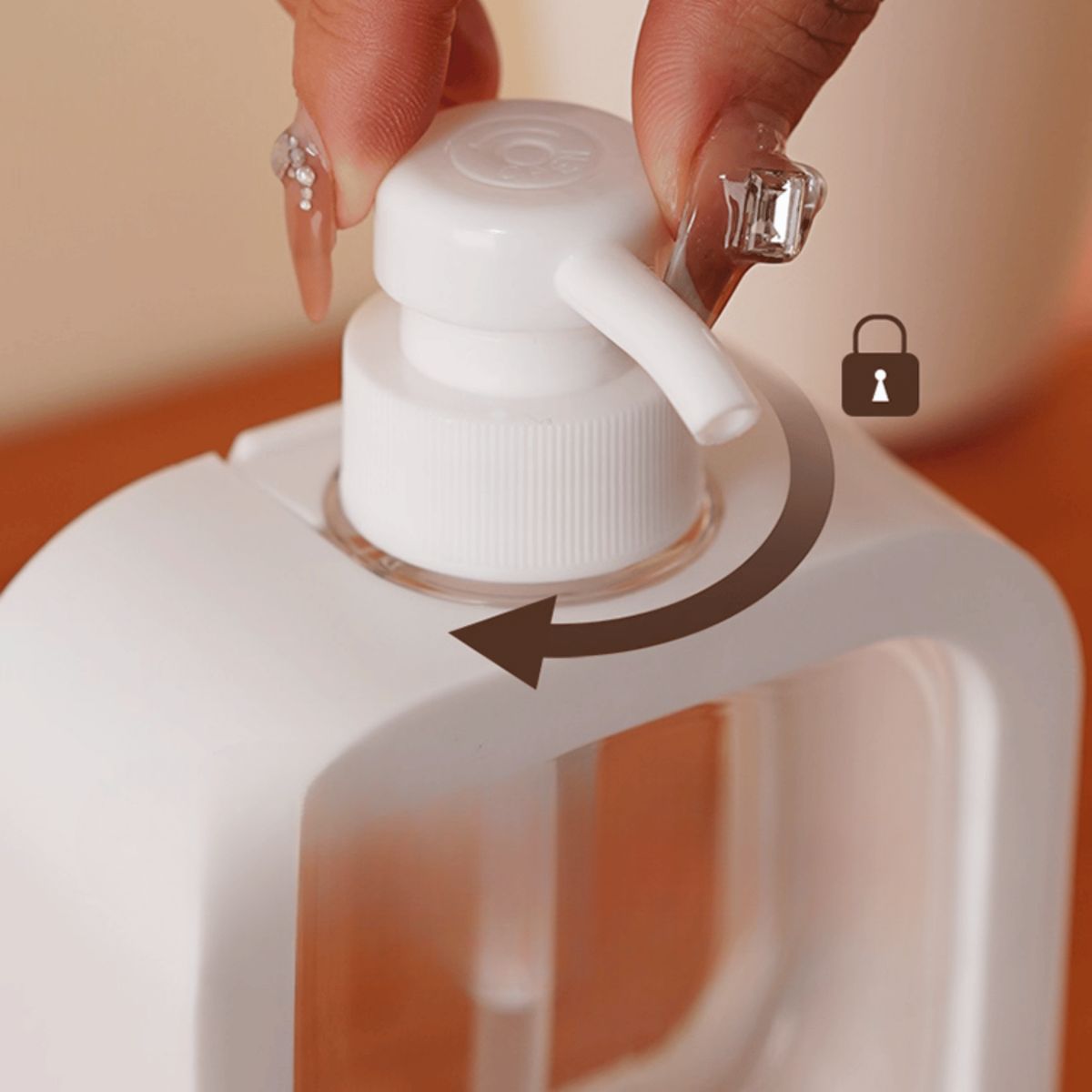 HOMESTAR - Dispensador Jabón Líquido Cuadrado Transparente - Negro 500ml