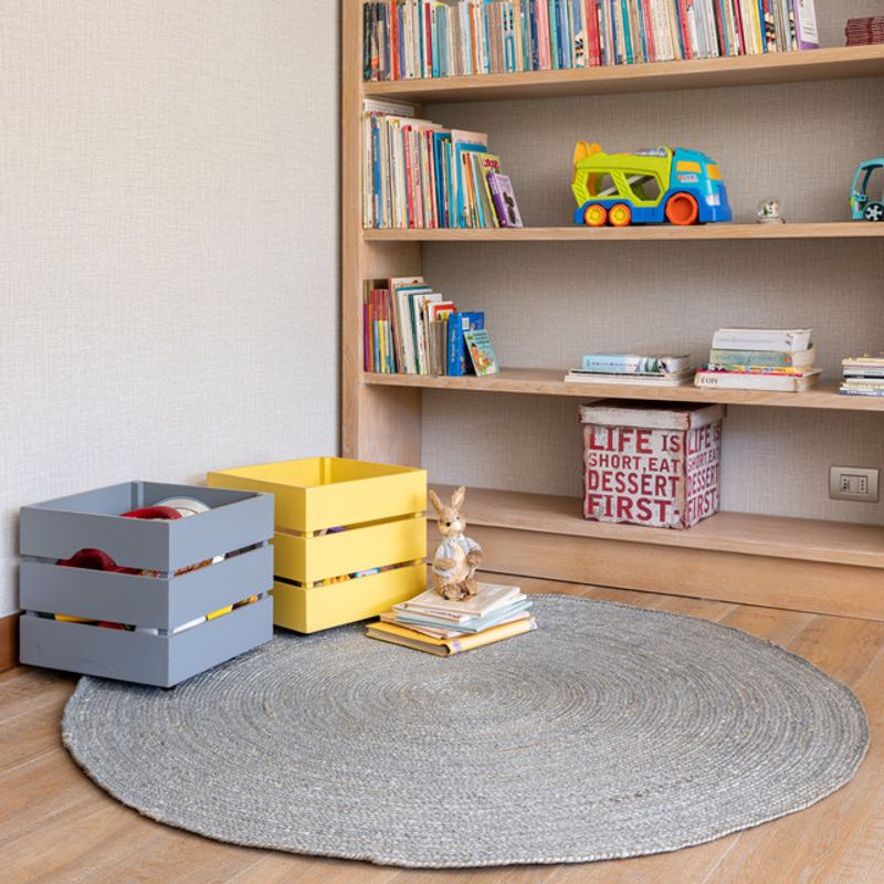 TRIBUS DEL MUNDO - Alfombra Yute Panaji Silver 120 cm