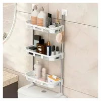Estante Organizador de Baño 3 Niveles Colgante Pequeño Blanco
