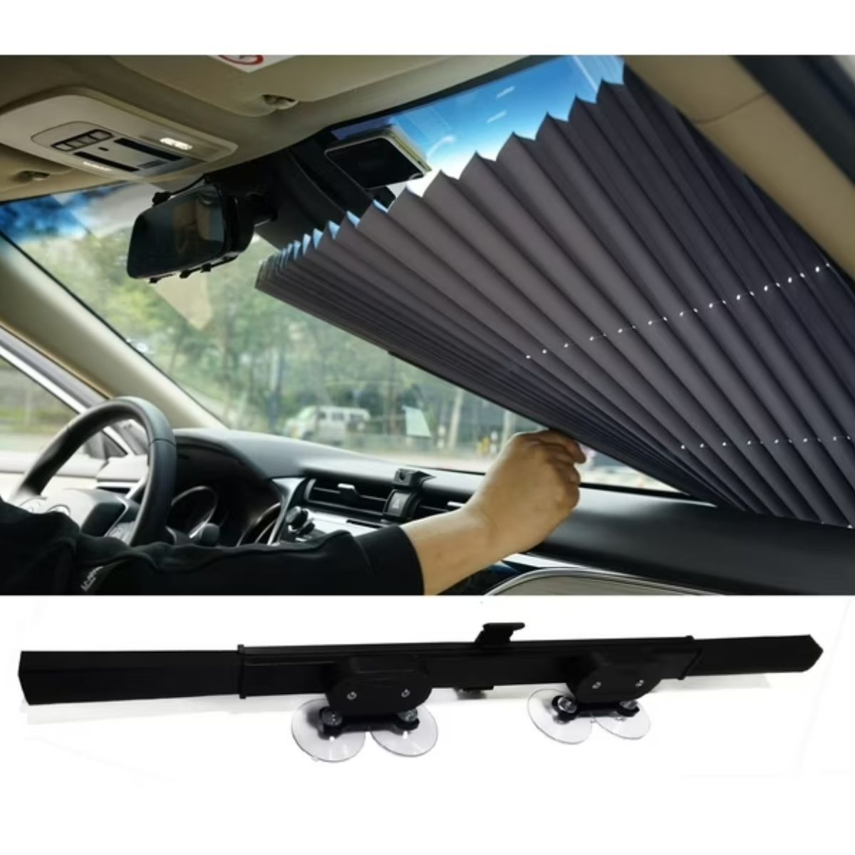 MOVI - PARASOL RETRÁCTIL PARA AUTOS Y CAMIONETAS XL