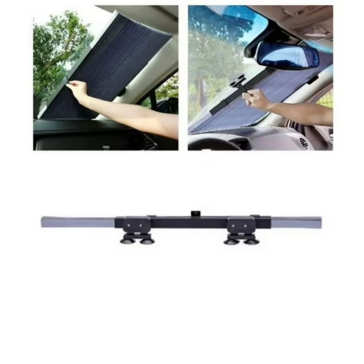 MOVI - PARASOL RETRÁCTIL PARA AUTOS Y CAMIONETAS XL