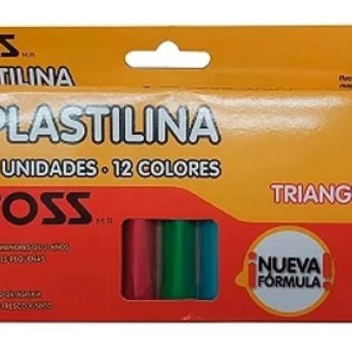 GENERICO - Plasticina 12 Unidades 12 Colores Triangular