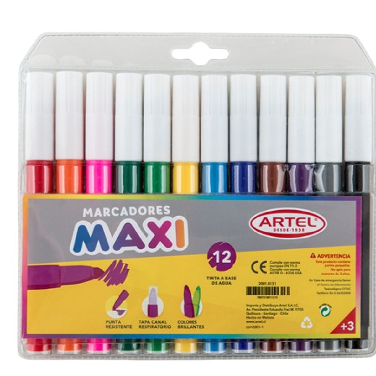 ARTEL - Marcador Jumbo 12 Colores MAXI Artel