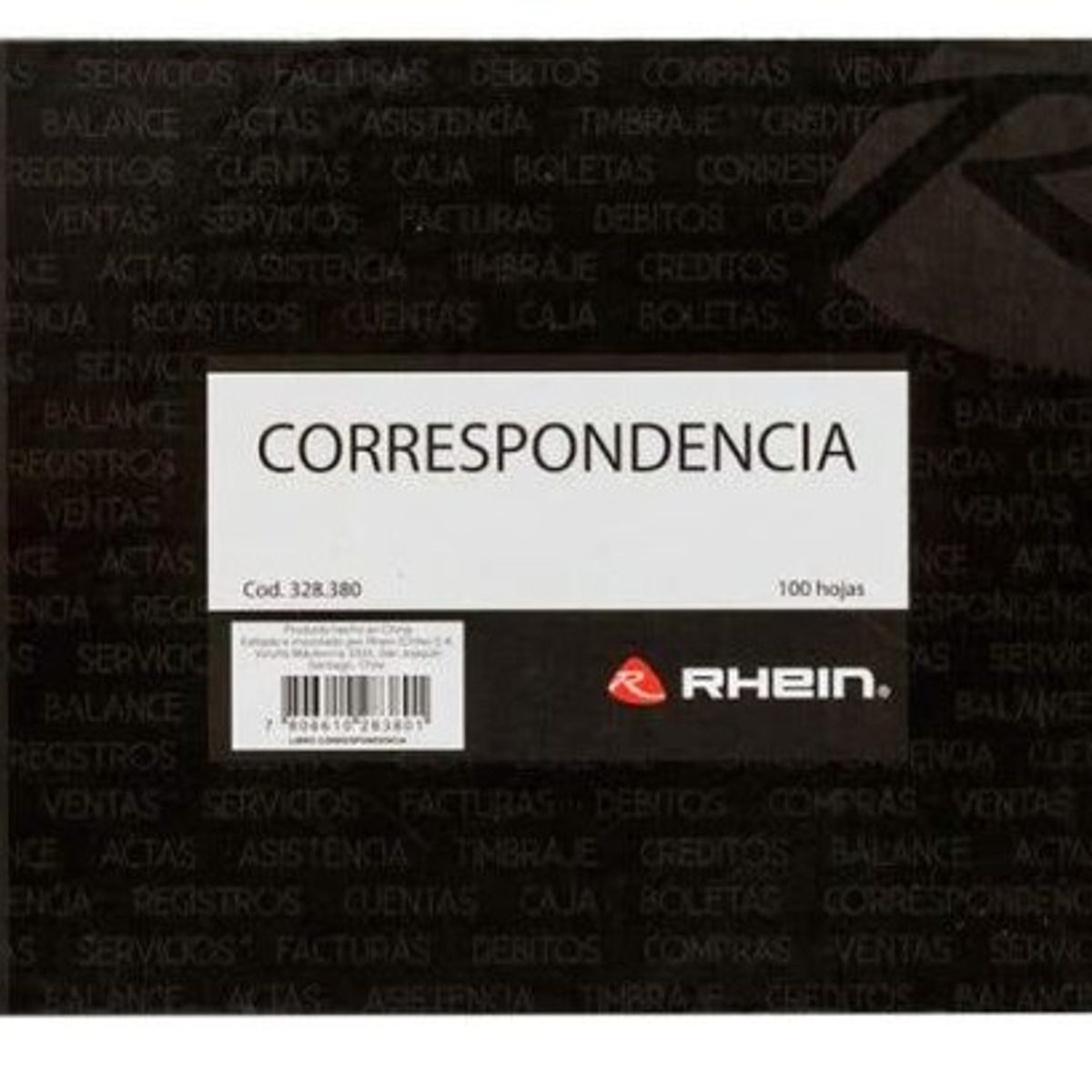 RHEIN - Libreta Correspondencia 100 Hojas RHEIN