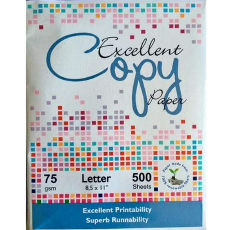 GENERICO - Resma Papel Excellent Copy Carta- 500 Hojas - 75 gr