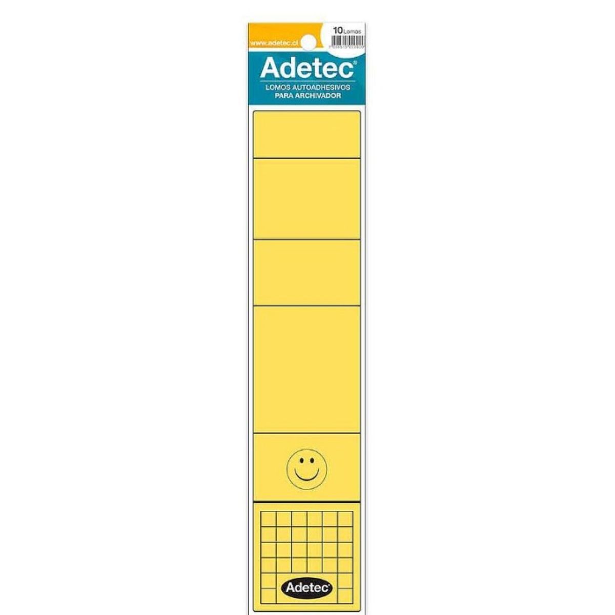 ADETEC - Lomos Autoadhesivos para Archivador Amarillo