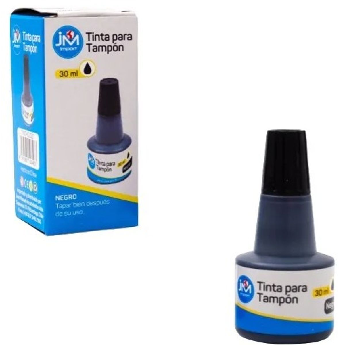 JM IMPORT - Tinta para Sellos Negro