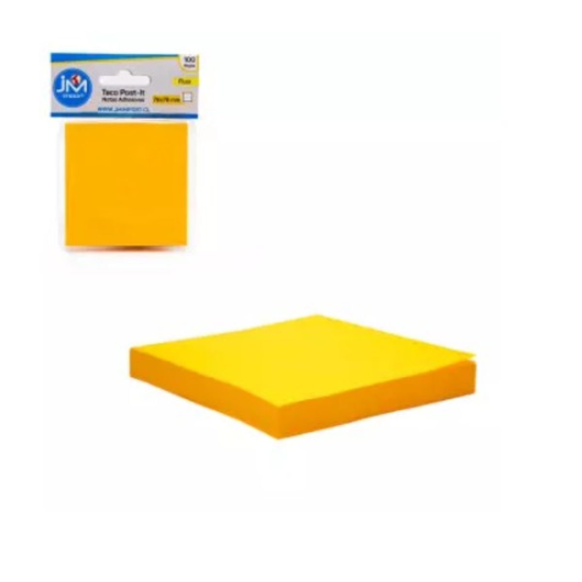 JM IMPORT - Taco Post It Notas Adhesivas Naranajo Fluor
