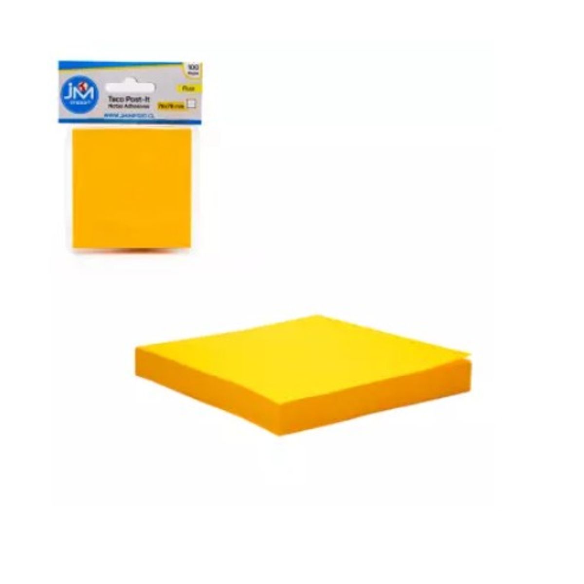 JM IMPORT - Taco Post It Notas Adhesivas Naranajo Fluor