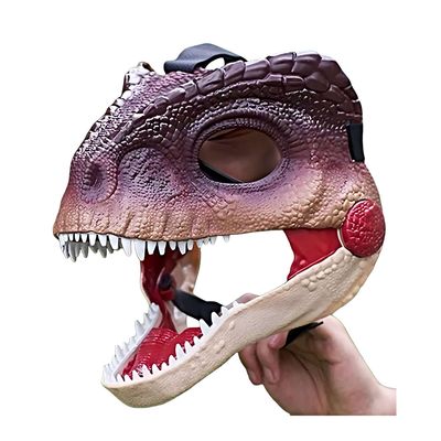 Imagen 2 del producto Juguete Máscara disfraz infantil de Dinosaurio CAFÉ