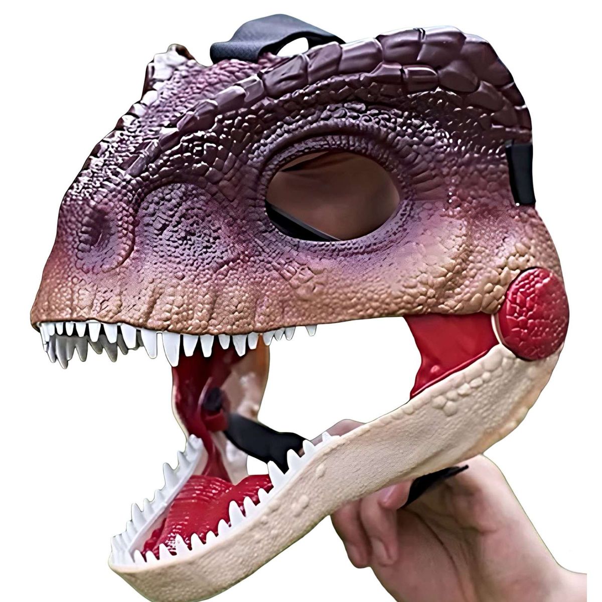 GENERICO - Juguete Máscara disfraz infantil de Dinosaurio CAFÉ