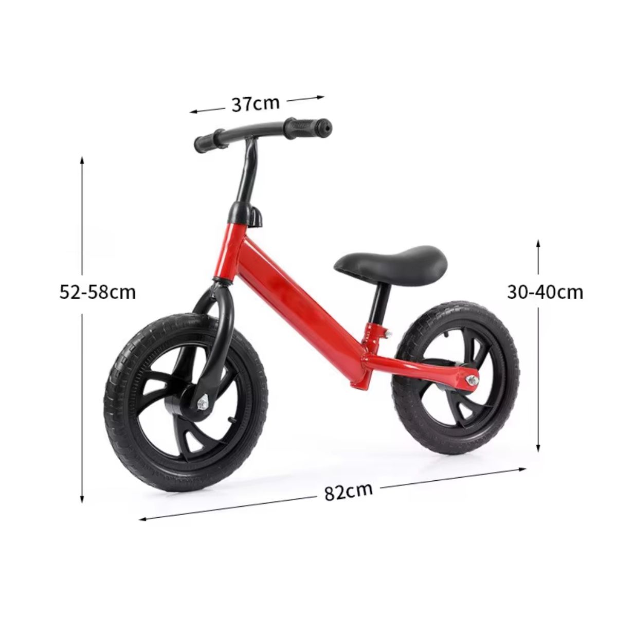 GENERICO - Bicicleta De Equilibrio Aprendizaje Niño Roja